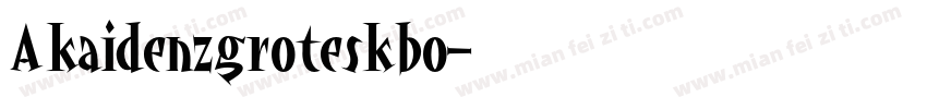 Akaidenzgroteskbo字体转换