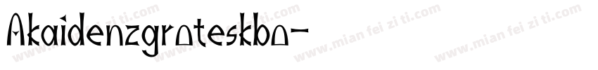 Akaidenzgroteskbo字体转换