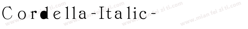 Cordella-Italic字体转换