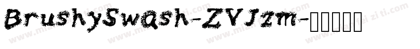 BrushySwash-ZVJzm字体转换