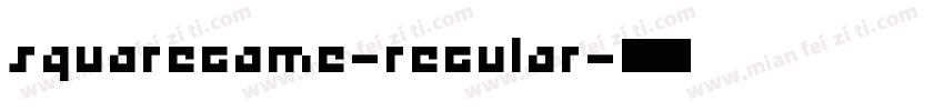 SquareGame-Regular字体转换