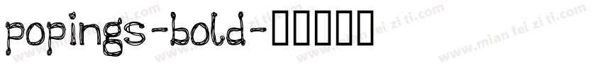 popings-bold字体转换