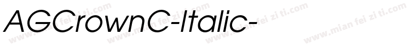 AGCrownC-Italic字体转换