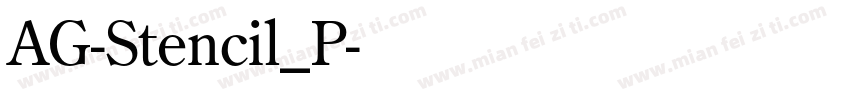 AG-Stencil_P字体转换