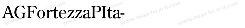 AGFortezzaPIta字体转换