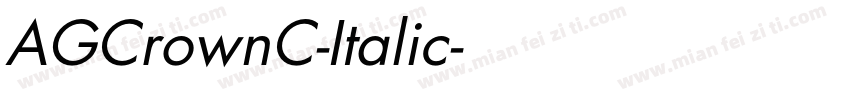AGCrownC-Italic字体转换