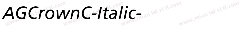 AGCrownC-Italic字体转换