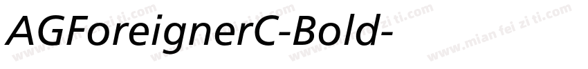 AGForeignerC-Bold字体转换
