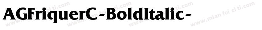 AGFriquerC-BoldItalic字体转换