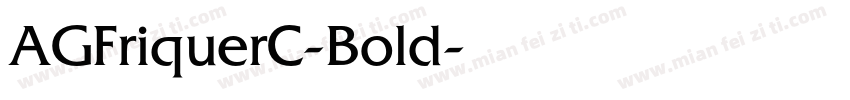 AGFriquerC-Bold字体转换