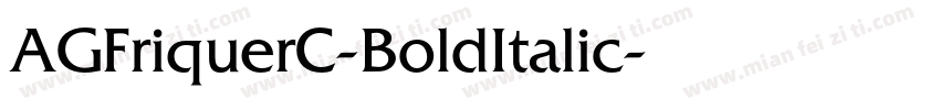 AGFriquerC-BoldItalic字体转换