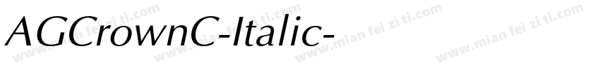 AGCrownC-Italic字体转换
