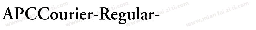 APCCourier-Regular字体转换