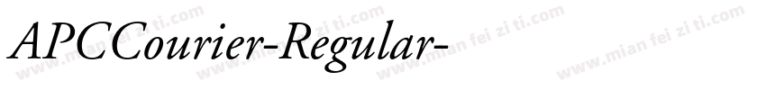 APCCourier-Regular字体转换