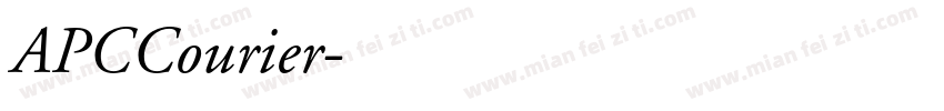 APCCourier字体转换