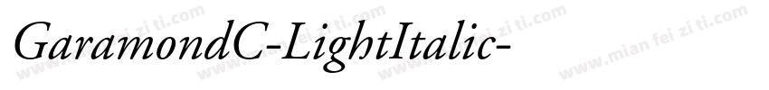 GaramondC-LightItalic字体转换