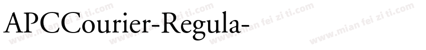 APCCourier-Regula字体转换