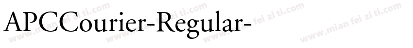 APCCourier-Regular字体转换