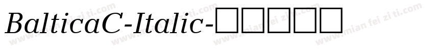 BalticaC-Italic字体转换