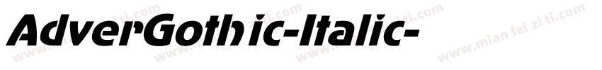 AdverGothic-Italic字体转换