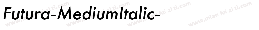 Futura-MediumItalic字体转换