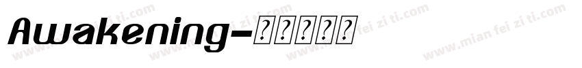 Awakening字体转换