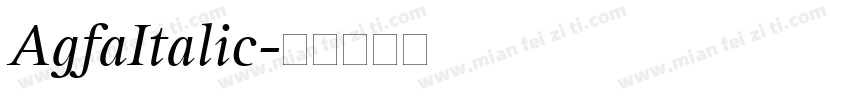AgfaItalic字体转换