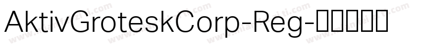 AktivGroteskCorp-Reg字体转换