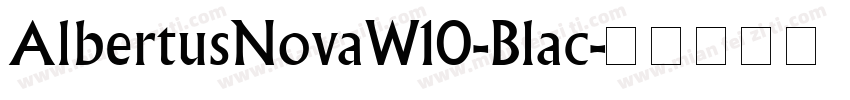 AlbertusNovaW10-Blac字体转换