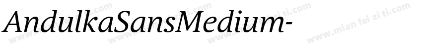 AndulkaSansMedium字体转换