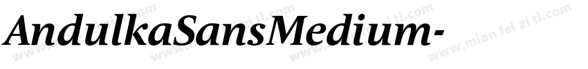 AndulkaSansMedium字体转换