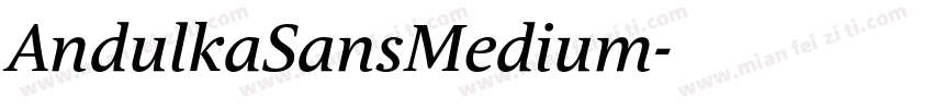 AndulkaSansMedium字体转换