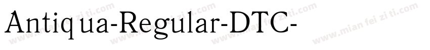Antiqua-Regular-DTC字体转换
