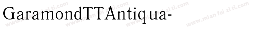 GaramondTTAntiqua字体转换