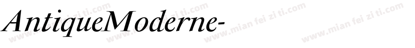 AntiqueModerne字体转换