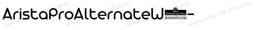 AristaProAlternateW0字体转换