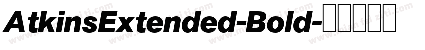 AtkinsExtended-Bold字体转换