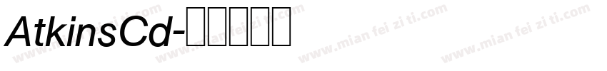 AtkinsCd字体转换