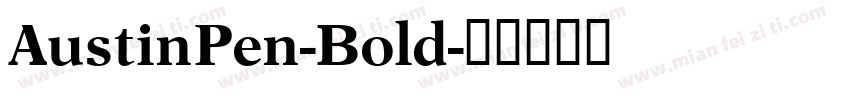 AustinPen-Bold字体转换