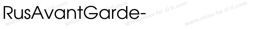 RusAvantGarde字体转换