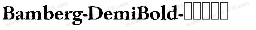 Bamberg-DemiBold字体转换