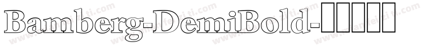Bamberg-DemiBold字体转换