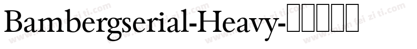 Bambergserial-Heavy字体转换