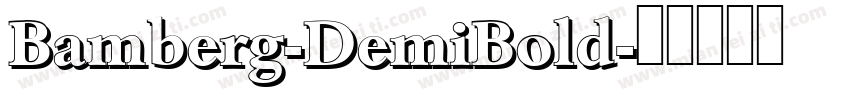 Bamberg-DemiBold字体转换
