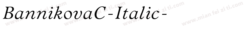 BannikovaC-Italic字体转换
