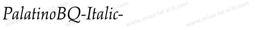 PalatinoBQ-Italic字体转换