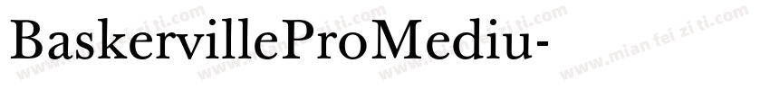 BaskervilleProMediu字体转换