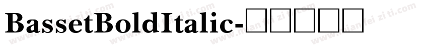 BassetBoldItalic字体转换