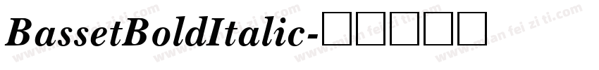 BassetBoldItalic字体转换