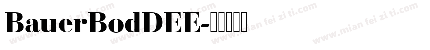 BauerBodDEE字体转换